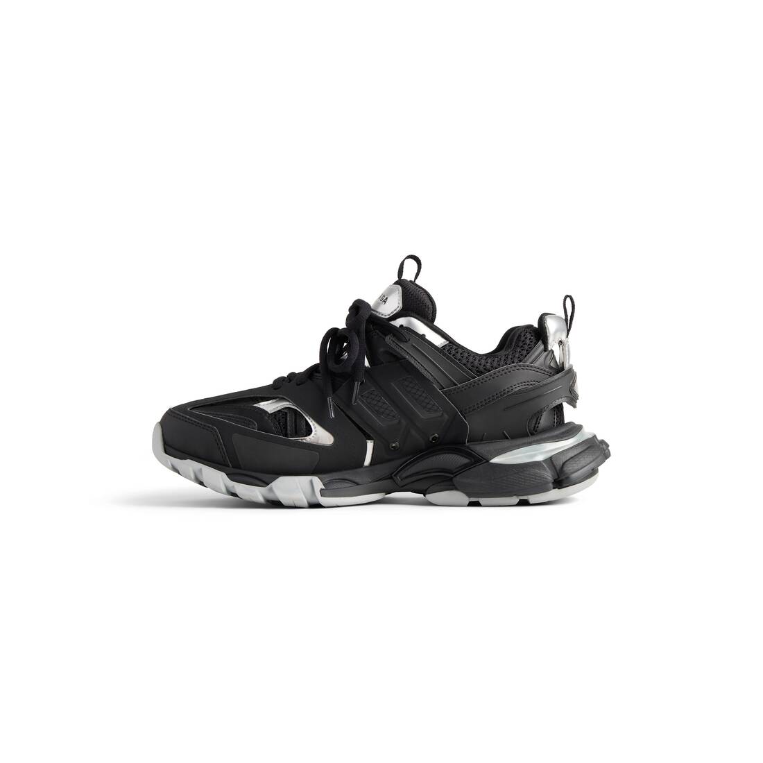 Men’s Track Sneaker in Black/silver - Image 4